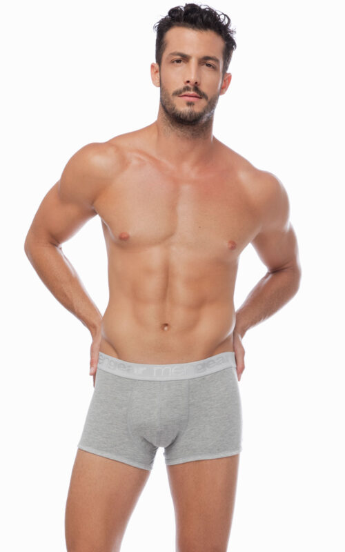 Justmyhome - Mengear Basic Ανδρικό Βαμβακερό Boxer Trunk με Εξωτερικό Λάστιχο 2 τμχ