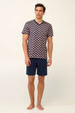 Vamp - Βαμβακερή Ανδρική Πυτζάμα με V Λαιμόκοψη