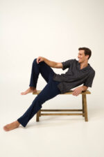 Vamp - Βαμβακερή Ανδρική Πυτζάμα με Μακρύ Παντελόνι