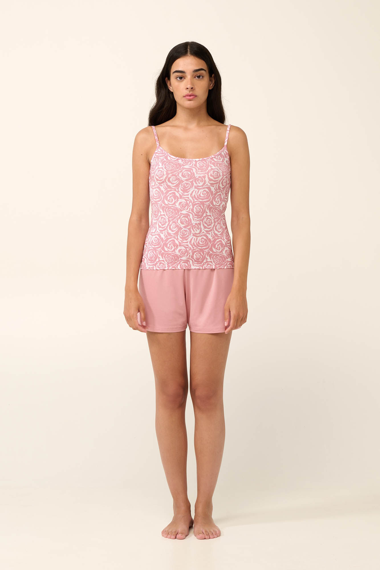 1_0182015499 Vamp - Γυναικείο Φανελάκι Micromodal με Ροδοπέταλα - Image 1