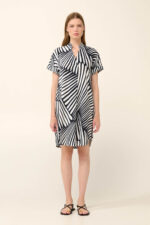 Καλοκαιρινό Φόρεμα από Ποπλίνα με Λαιμόκοψη V