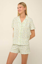 Vamp - Βαμβακερή Γυναικεία Πυτζάμα με Κουμπιά