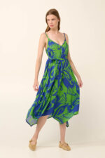 Vamp - Καλοκαιρινό Φόρεμα από Ποπλίνα με Τιράντες