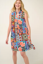 Vamp - Καλοκαιρινό Αμάνικο Φόρεμα με Λαιμόκοψη V