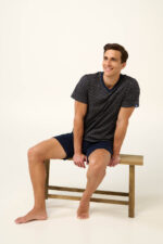 Vamp - Βαμβακερή Ανδρική Πυτζάμα με Ρόμβους