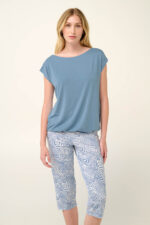 Vamp - Γυναικεία Πυτζάμα Micromodal με Φαρδιά Λαιμόκοψη