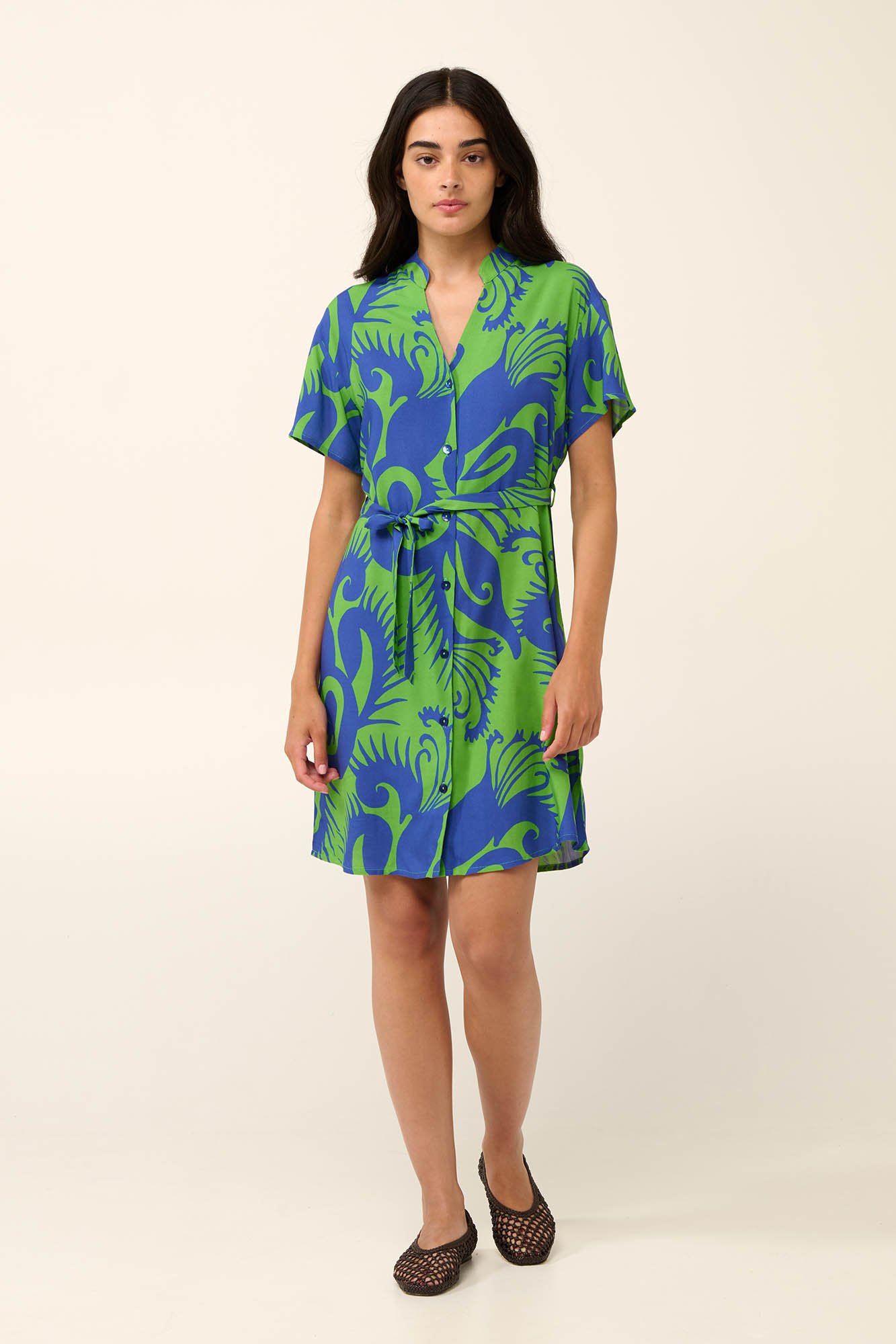 1_0385374731 Vamp - Καλοκαιρινό Κουμπωτό Φόρεμα από Ποπλίνα - Image 1