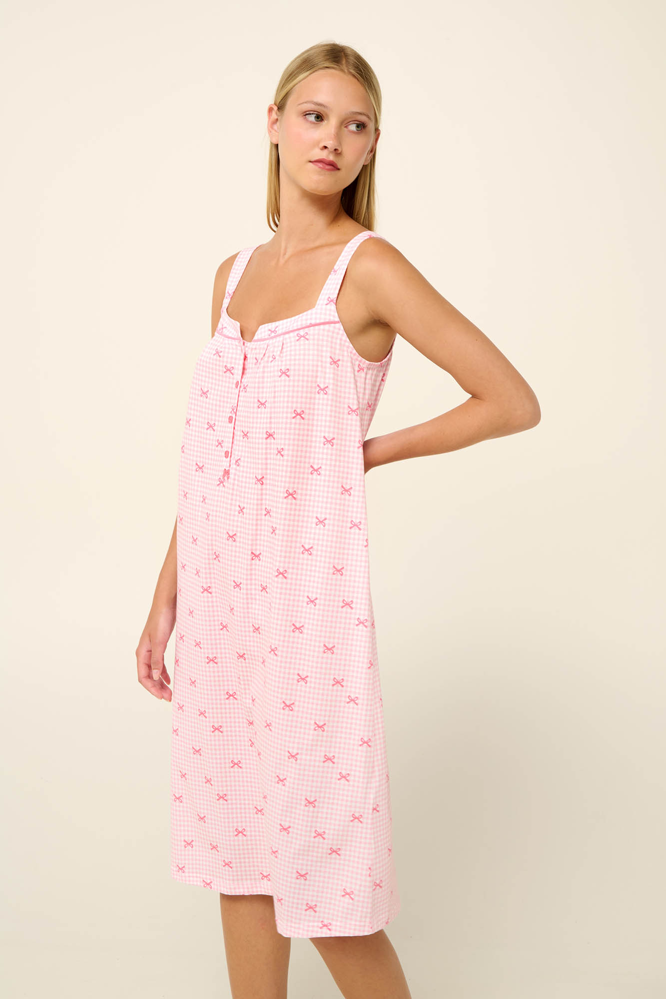 1_0386367627 Vamp - Αμάνικο Καλοκαιρινό Νυχτικό από Βαμβάκι με Πατιλέτα - Image 1