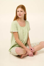 Vamp - Βαμβακερή Γυναικεία Πυτζάμα με Σούρες