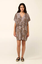 Vamp - Καλοκαιρινό Λεοπάρ Φόρεμα από Ποπλίνα