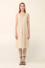 Vamp - Αμάνικο Καλοκαιρινό Φόρεμα από Ποπλίνα