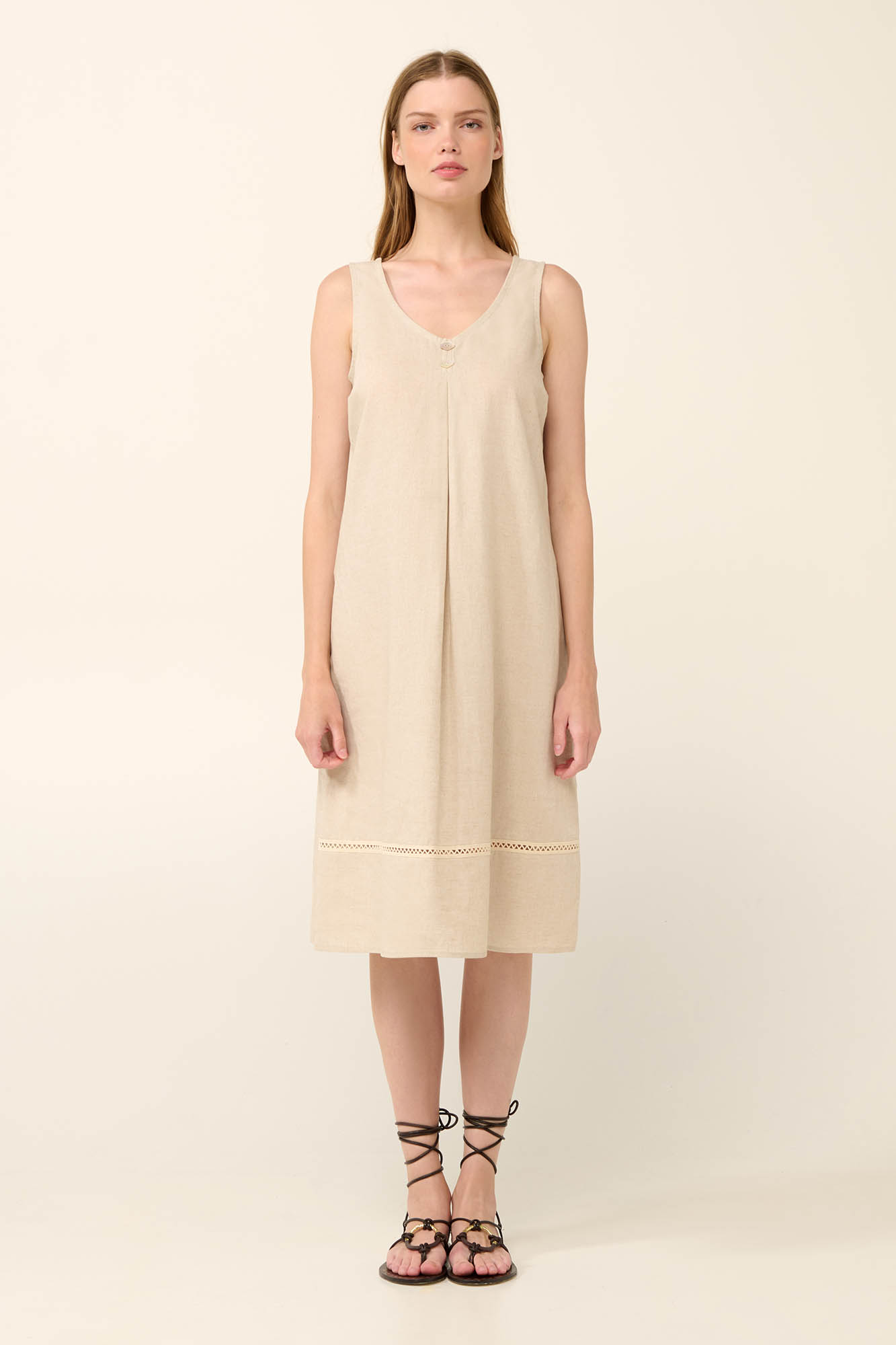 1_0460041281 Vamp - Αμάνικο Καλοκαιρινό Φόρεμα από Ποπλίνα - Image 1