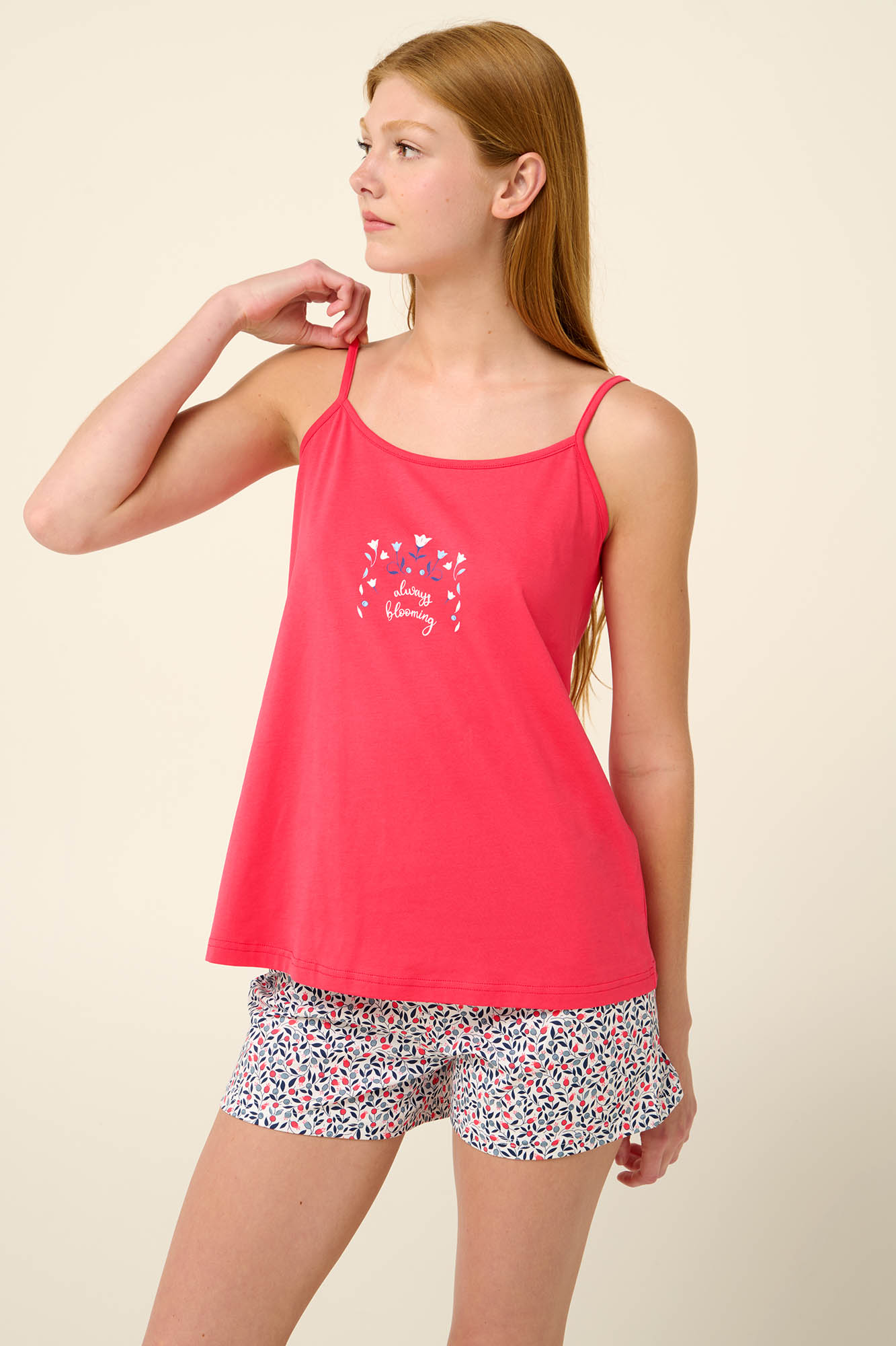 1_0475561922 Vamp - Βαμβακερό Babydoll με Φλοράλ Κοντό Παντελόνι - Image 1