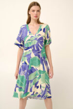 Vamp - Καλοκαιρινό Φόρεμα από Viscose σε Φλοράλ Μοτίβο