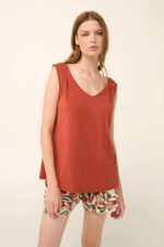 Vamp - Γυναικεία Πυτζάμα Micromodal με Κοντό Παντελόνι