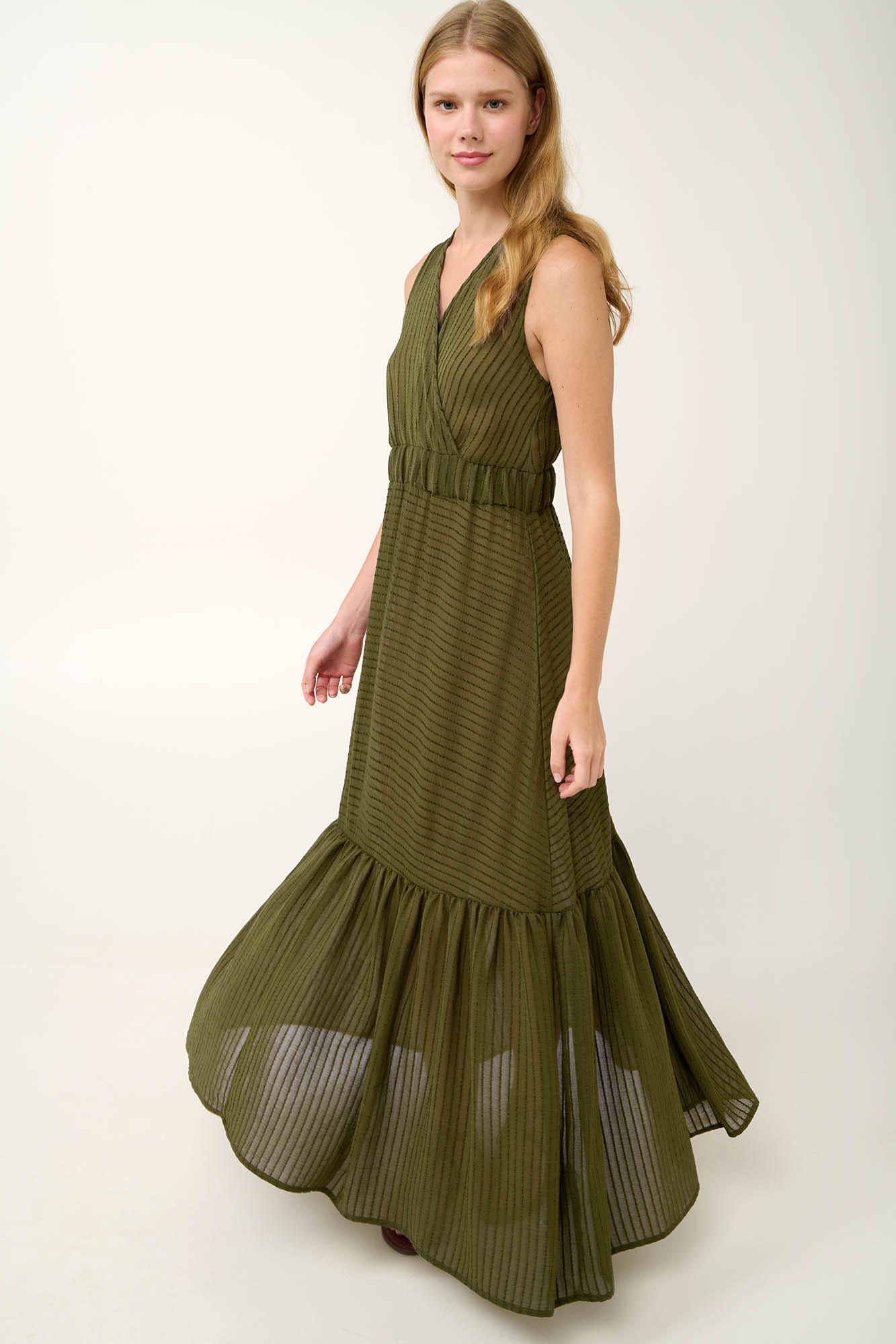 1_0635822099 Καλοκαιρινό Maxi Φόρεμα από Ramie - Image 1