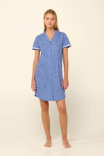 Vamp - Κουμπωτό Καλοκαιρινό Νυχτικό από Βαμβάκι