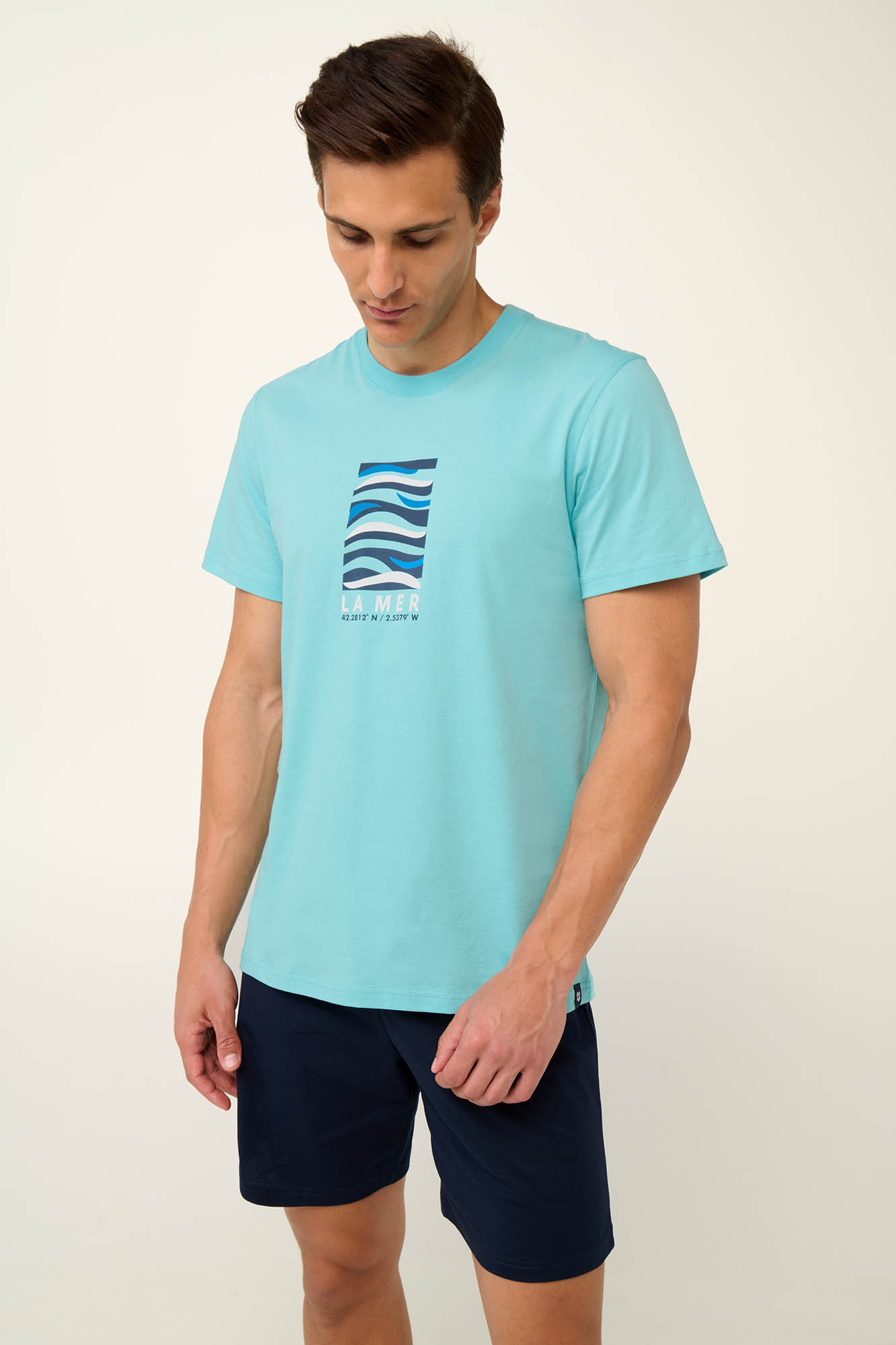 1_0746672698 Vamp - Βαμβακερή Ανδρική Πυτζάμα με Κοντό Παντελόνι - Image 1