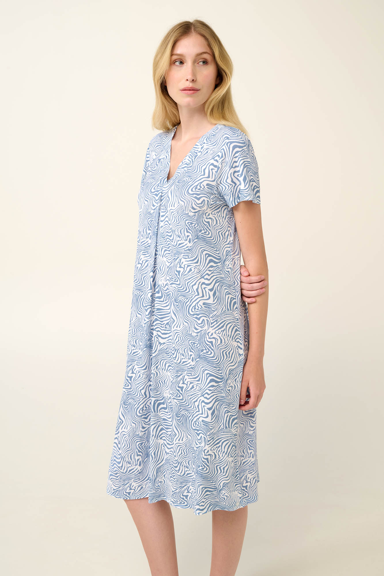 1_0758933181 Vamp - Καλοκαιρινό Νυχτικό Micromodal με Πιέτα - Image 1