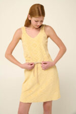 Vamp - Μονόχρωμο Frottee Φόρεμα Θαλάσσης