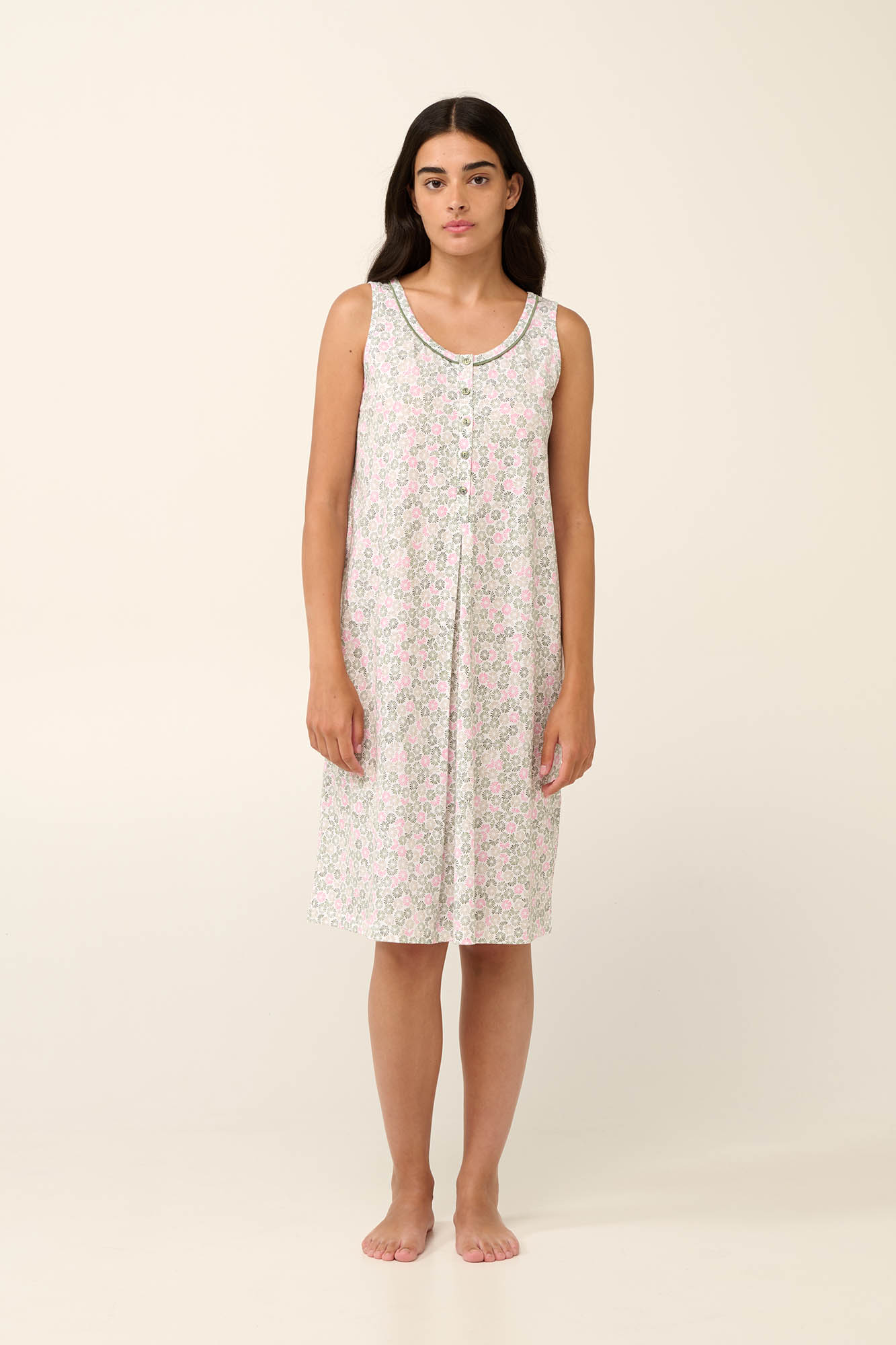 1_0793877357 Vamp - Βαμβακερό Νυχτικό Εγκυμοσύνης και Θηλασμού με Πιέτα - Image 1