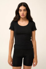 Vamp - Μονόχρωμο Φανελάκι Micromodal με Κοντό Μανίκι