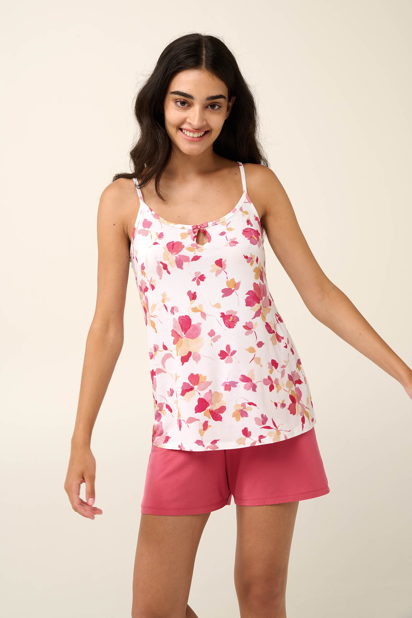 1_0857081248 Vamp - Micromodal Babydoll με Floral Top - Image 1