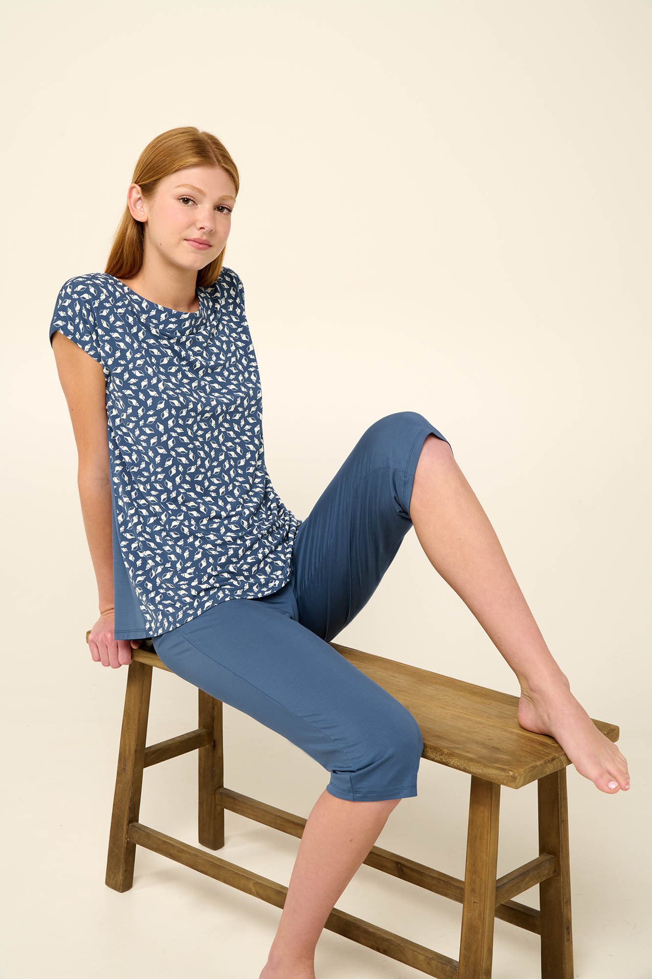 1_0876296076 Vamp - Γυναικεία Πυτζάμα Micromodal με Τύπωμα Κοχύλια - Image 1