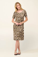 Vamp - Καλοκαιρινό Φόρεμα Viscose με Μαροκέν Patchwork Μοτίβο