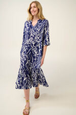 Vamp - Καλοκαιρινό Midi Φόρεμα από Ποπλίνα