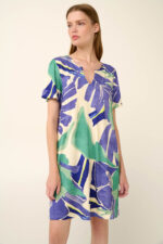 Vamp - Καλοκαιρινό Φόρεμα από Viscose σε Φλοράλ Μοτίβο - Image 2