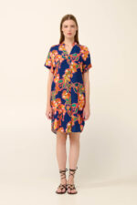 Vamp - Καλοκαιρινό Φόρεμα από Ποπλίνα με Λαιμόκοψη V - Image 2