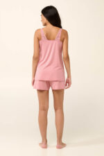 Vamp - Μονόχρωμο Micromodal Babydoll με Δαντέλα - Image 2