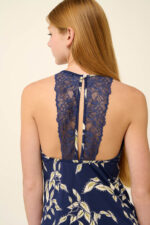 Vamp - Καλοκαιρινό Νυχτικό Micromodal με Πλάτη από Δαντέλα - Image 2