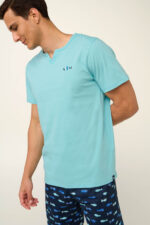 Vamp - Βαμβακερή Ανδρική Πυτζάμα με Λαιμόκοψη - Image 2