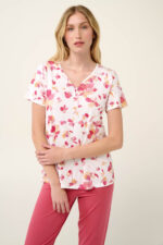 Vamp - Γυναικεία Πυτζάμα Micromodal με Κάπρι Παντελόνι - Image 2