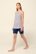 Vamp - Βαμβακερή Γυναικεία Πυτζάμα με Κοντό Παντελόνι - Image 2