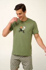 Vamp - Βαμβακερή Ανδρική Πυτζάμα με Κοντό Μανίκι - Image 2