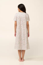 Vamp - Βαμβακερό Νυχτικό Εγκυμοσύνης και Θηλασμού με Σούρες - Image 3