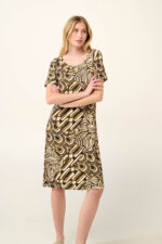 Vamp - Καλοκαιρινό Φόρεμα Viscose με Μαροκέν Patchwork Μοτίβο - Image 2