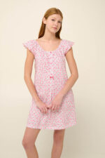 Vamp - Καλοκαιρινό Νυχτικό από Βαμβάκι με Πιέτα - Image 2