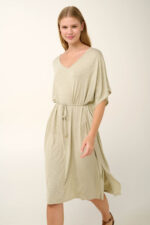 Vamp - Μονόχρωμο Καφτάνι από Viscose Flama - Image 2