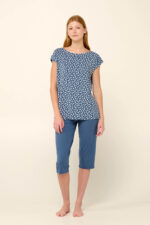 Vamp - Γυναικεία Πυτζάμα Micromodal με Τύπωμα Κοχύλια - Image 2