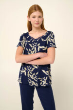 Vamp - Γυναικεία Πυτζάμα Micromodal με Κάπρι Παντελόνι - Image 2