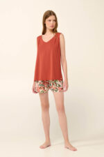 Vamp - Γυναικεία Πυτζάμα Micromodal με Κοντό Παντελόνι - Image 2