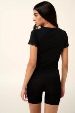 Vamp - Μονόχρωμο Φανελάκι Micromodal με Κοντό Μανίκι - Image 2