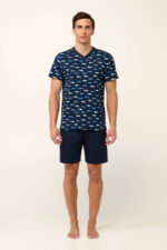 Vamp - Βαμβακερή Ανδρική Πυτζάμα με V Λαιμόκοψη - Image 2