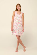 Vamp - Αμάνικο Καλοκαιρινό Νυχτικό από Βαμβάκι με Πατιλέτα - Image 2