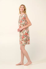 Vamp - Καλοκαιρινό Νυχτικό Micromodal με Μεσογειακό Φλοράλ Μοτίβο - Image 2