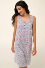 Vamp - Αμάνικο Καλοκαιρινό Νυχτικό από Βαμβάκι με Πατιλέτα - Image 2